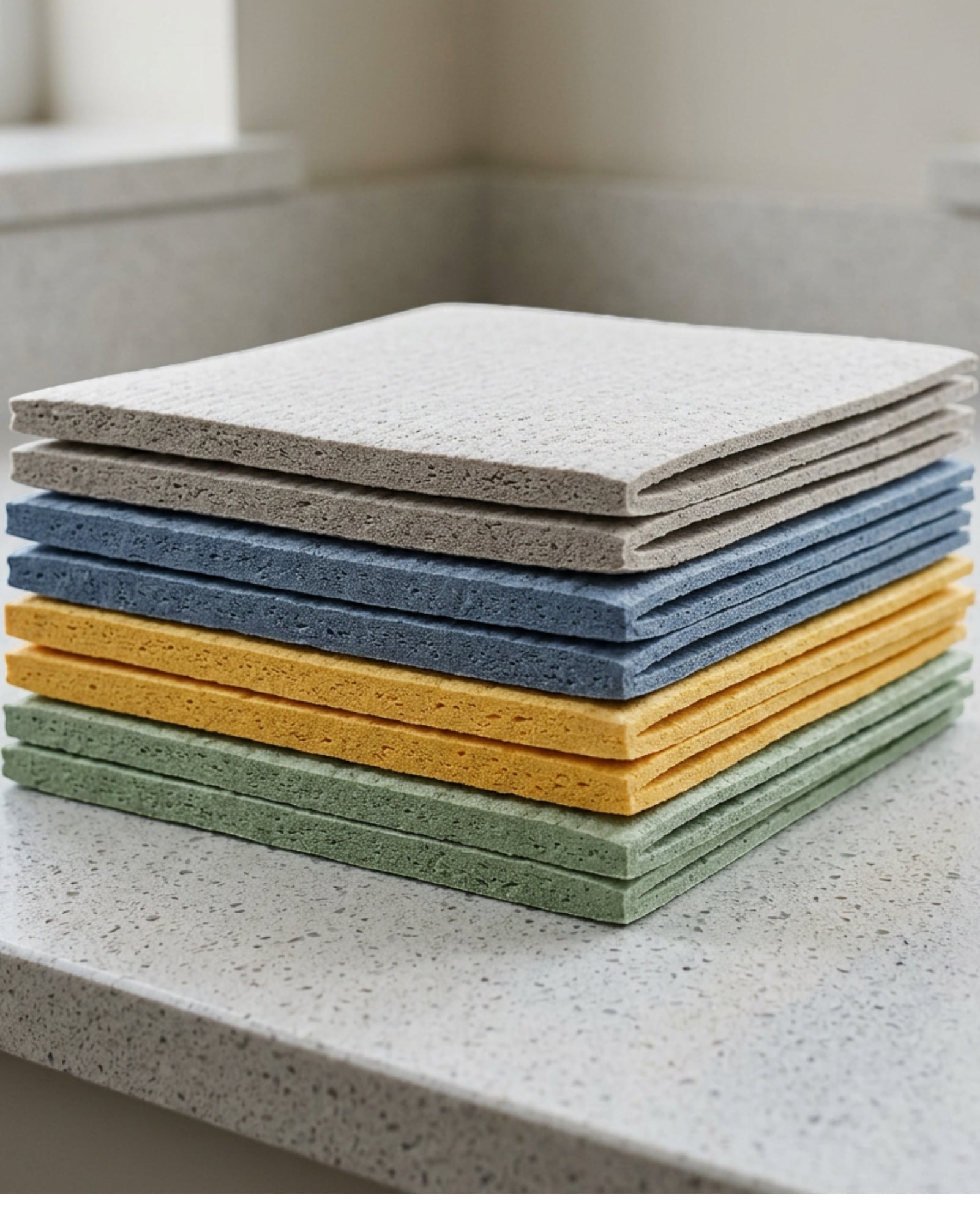 Slob Cellulose-Cotton Sponge Cloths 20 x 18 cm Assorted Pack of 8 - Lifestyle view