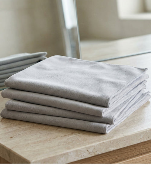 Slob Low-Pile Glass Polishing Cloths 50 x 40 cm Light Gray Pack of 4 - Lifestyle view