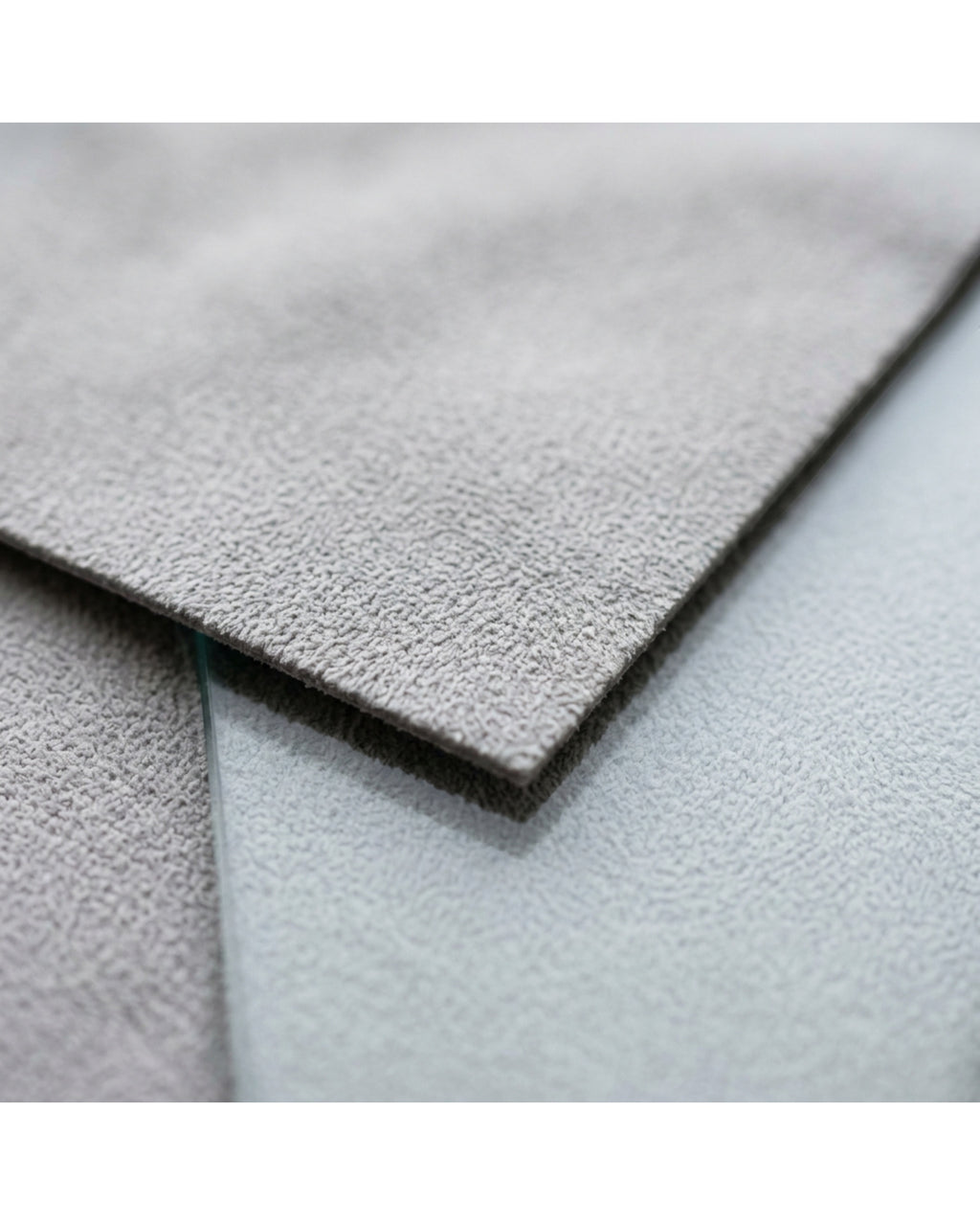 Slob Low-Pile Glass Polishing Cloths 50 x 40 cm Light Gray Pack of 4 - Detail view